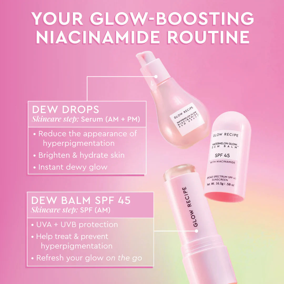Glow Recipe Watermelon Glow Niacinamide Dew Balm Face Sunscreen Stick SPF 45
