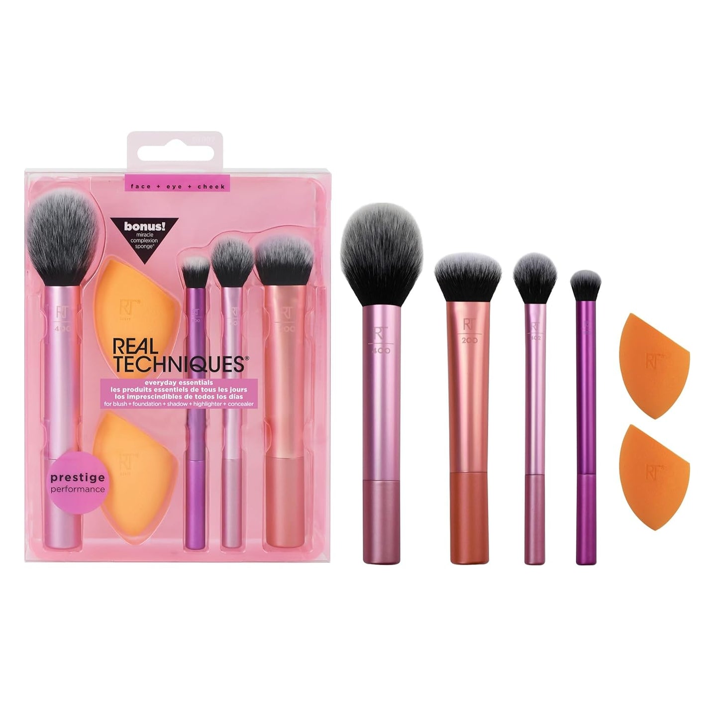 Real Techniques Everyday Essentials Makeup 6 Piece Brush Set