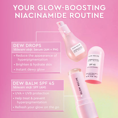 Glow Recipe Watermelon Glow Niacinamide Dew Balm Face Sunscreen Stick SPF 45